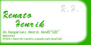 renato henrik business card